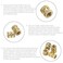 DYWISHKEY 400 Pieces M2 M3 M4 M5 Female Thread Knurled Nuts Brass Threaded Insert Embedment Nuts Assortment Kit