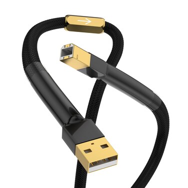 Viborg 1M HiFi USB 2.0 A Male to B Male Audio Digital Cable for Printer Scanner, Computer, Printer, Scanner, Digital Devices