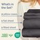 CGK Unlimited 100% Cotton Sheets - Queen Size Bed Sheets - 400 Thread Count - Cotton Bed Sheets - Long Staple - Grey Sheets