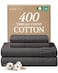 CGK Unlimited 100% Cotton Sheets - Queen Size Bed Sheets - 400 Thread Count - Cotton Bed Sheets - Long Staple - Grey Sheets