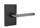 Emtek Dummy Set, Modern Rectangular Rosette, Helios Lever, Satin Brass