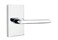 Emtek Dummy Set, Modern Rectangular Rosette, Helios Lever, Satin Brass