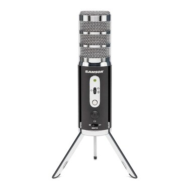 SAMSON Satellite - USB/iOS Broadcast Microphone for capturing high-definition audio on your computer, iPhone or iPad - Black, SASAT