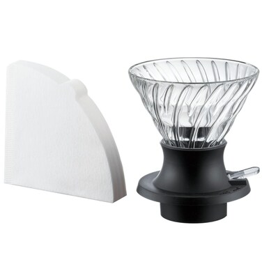 Hario V60 Immersion Switch Coffee Dripper 02 &ndash; Hybrid Pour Over &amp; Immersion Brewer, Heatproof Glass, Adjustable Extraction