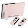 eXtremeRate DIY Replacement Shell Buttons for Nintendo Switch, Cherry Blossoms Pink Back Plate for Switch Console, Custom Housing with Full Set Buttons for Joycon Controller [Only Shell, NO Console]