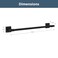 Franklin Brass MAX18-FB Maxted Towel Bar, 18", Flat Black