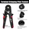 Sopoby Ferrule Crimping Tool Kit - Crimper Plier (Awg 28-7) With 1800Pcs Wire Ferrules Ends Terminals