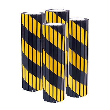 GUEQUITLEX Garage Protector Foam Column Guard - Reflective Edge Protector - 4 Pack Pole Guard - Wall and Bumper Guard