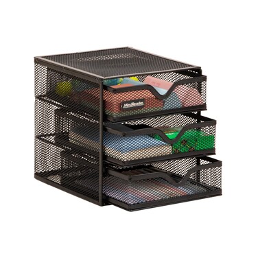 Mind Reader 3 Tier Drawer Organizer, Black