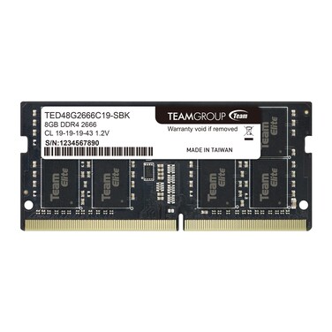 TEAMGROUP Elite DDR4 8GB Single 2666MHz (PC4-21300) CL19 Unbuffered Non-ECC 1.2V SODIMM 260-Pin Laptop Notebook PC Computer Memory Module Ram Upgrade - TED48G2666C19-S01 - (1x8GB) Single