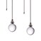 LONGSHENG - SINCE 2001 - Ceiling Fan Pull Chain, 2pcs Clear 30mm Diameter Crystal Ball Fan Pull Chain, 20 Inches Fan Pulls Set with Connector Ceiling Fan Pull Chain Ornaments Lighting Accessories
