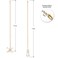 DAYONE Ceiling Fan Pull Chains, 2pcs 3mm Diameter Beaded Ball Fan Pull Chain, 13.6 Inches Fan Pulls Set with Connector for Ceiling Fan Light and Lamps