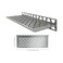 Schluter Systems Rectangular Wall Shelf-W - Floral Design - Brushed Stainless Steel (SWS1D5EB)