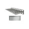Schluter Systems Rectangular Wall Shelf-W - Floral Design - Brushed Stainless Steel (SWS1D5EB)