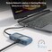 uni USB C 8-In-1 Hub with Connector, 4K HDMI, Ethernet, SD/MicroSD Card Reader, 100W, for MacBook Pro, iPad Pro, Galaxy S10/S9