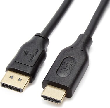 Basics Amazon DisplayPort to HDMI Cable - 10 Feet, 5-Pack
