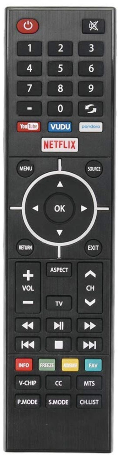 Smartby New Remote Control Replacement for Element TV ELSW3917BF E4SFT5017 E4STA5017 ELSJ5017