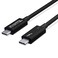 Plugable Thunderbolt 3 Cable 40Gbps Supports 100W Charging, 2.6 feet (0.8 Meters), 5A, USB C Compatible (Thunderbolt 3 Certified)