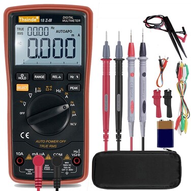 Thsinde Auto-Range Digital Multimeter 20000 Counts 4 1/2 DC AC Resistance Capacitance Peak Hold True RMS NCV Diode Tester