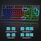 B BLUEFINGER RGB 87 Keys Gaming Keyboard and Backlit Mouse Combo,BlueFinger USB Wired Rainbow Keyboard,Gaming Keyboard Set for Laptop PC Computer Game and Work