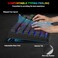 B BLUEFINGER RGB 87 Keys Gaming Keyboard and Backlit Mouse Combo,BlueFinger USB Wired Rainbow Keyboard,Gaming Keyboard Set for Laptop PC Computer Game and Work