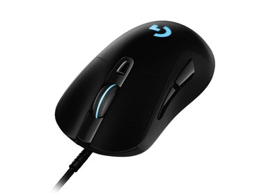 Logitech G Logitech G403 Hero Wired Gaming Mouse, 16K Sensor, 16,000 DPI, RGB Backlit Keys, Adjustable Weights, 6 Programmable Buttons, On-Board Memory, Braided Cable, Compatible with PC / Mac - Black