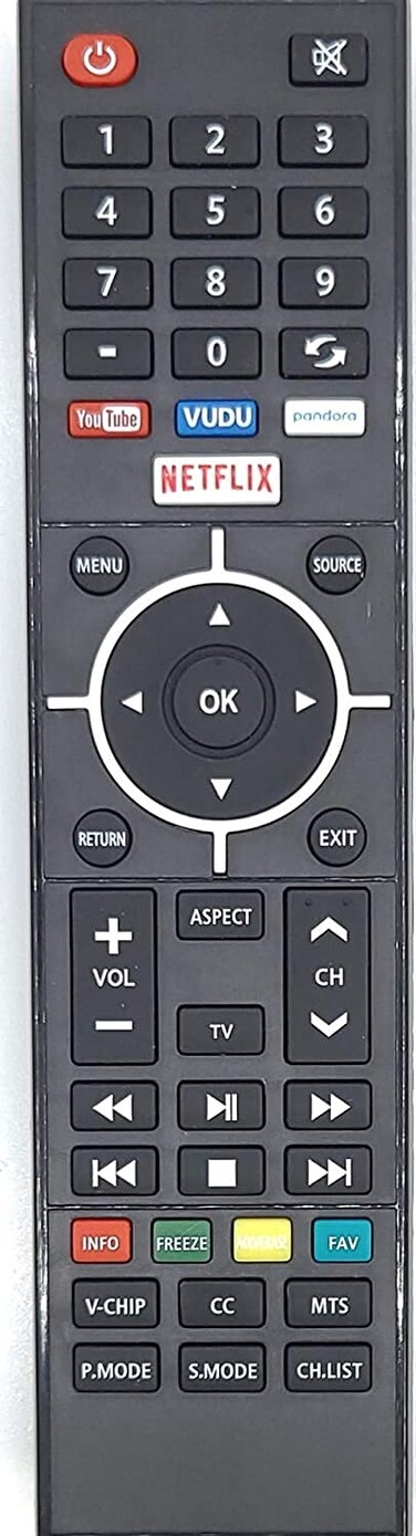 ENWShop Replacement Remote for SANYO LCD, LED, Smart TV.