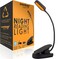 Amber Light + Book for Nighttime Reading - Blue Blocking, Rechargeable LED Kindle
