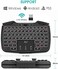 Rii (Backlit Version) RK707 3 in 1 Multifunctional 2.4GHz Wireless Portable Game Controller 62-Key Rechargeable Keyboard Mouse Combo Turbo Vibration Function for PC/Raspberry pi2/Android TV Google/TV