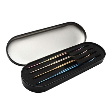 Mekupeu Professional Tweezers Storage Case Activated Sealed Box Eyelash Extension Tools Container, 1 PCS, Black
