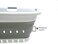 SAMMART 41L (10.8 gallon) Collapsible 3 Handled Plastic Laundry Basket - Foldable Pop Up Storage Container/Organizer - Portable Washing Tub - Space Saving (3 handled rectangular, White/Grey)