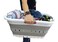SAMMART 41L (10.8 gallon) Collapsible 3 Handled Plastic Laundry Basket - Foldable Pop Up Storage Container/Organizer - Portable Washing Tub - Space Saving (3 handled rectangular, White/Grey)