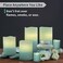 FURORA LIGHTING Light Blue LED Candles, 8-Pack Set with Remote &amp; Timer