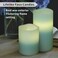 FURORA LIGHTING Light Blue LED Candles, 8-Pack Set with Remote &amp; Timer
