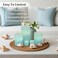 FURORA LIGHTING Light Blue LED Candles, 8-Pack Set with Remote &amp; Timer