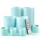 FURORA LIGHTING Light Blue LED Candles, 8-Pack Set with Remote &amp; Timer