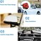 PARKVISION Mini Car Side View Camera/Rear View Camera/Front View Camera with Rotatable 360°Lens,Easy Installation Without Drilling, Upside Down Flip Image Function Without Guideline.[S142]