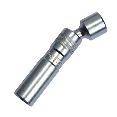 DPTOOL 14mm Magnetic Thin Walled Spark Plug Socket Universal Joint 3/8-Inch Drive 12 Point Swivel Socket Removal Tool 12pt 96L (14mm) Compatible with BMW Nissan