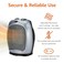 basics AmazonBasics 1500W Oscillating Ceramic Heater with Adjustable Thermostat, Silver