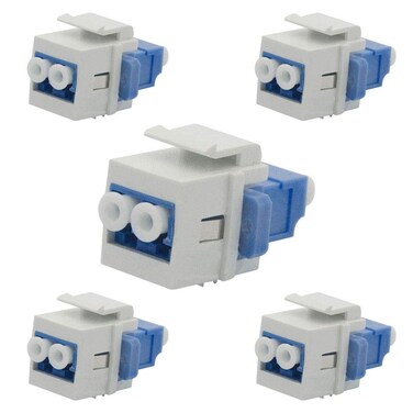 USHANLIN Fiber Cable Coupler 5 Pack Blue