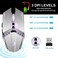 TENMOS T12 Wireless Gaming Mouse, Silent Rechargeable Computer Mice-Silver
