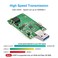 ELUTENG mSATA Adapter mSATA to USB 3.0 Adapter USB mSATA SSD Reader 50mm Mini SATA Converter as Portable Flash Drive External Hard Drive (No Cable Needed)
