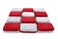 Autofiber [Saver Applicator Terry] Microfiber Terry Applicator Sponge with Plastic Barrier - 12 Pack (Red/Gray, Thick)