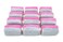 Autofiber ONLYO [Saver Applicator Terry] Microfiber Ceramic Coating Applicator Sponge with Plastic Barrier for Ceramic Pro - 12 Pack (Pink/Gray, Mini)