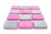 Autofiber [Saver Applicator Terry] Microfiber Terry Applicator Sponge with Plastic Barrier - 12 Pack (Pink/Gray, Thin)