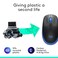 Logitech Wireless Mouse M190,Full Size Ambidextrous Curve Design,18-Month Battery with Power Saving Mode, USB Receiver,Precise Cursor Control and Scrolling,Wide Scroll Wheel,Scooped Buttons-Black/Blue