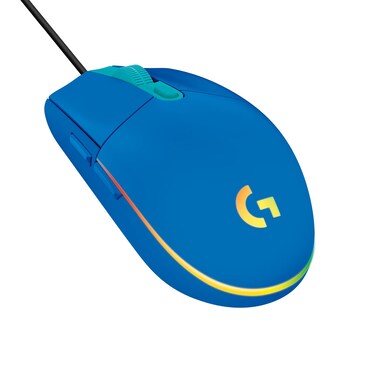 Logitech G203 2nd Gen Wired Gaming Mouse, 8,000 DPI, Rainbow Optical Effect LIGHTSYNC RGB, 6 Programmable Buttons, On-Board Memory, Screen Mapping, PC/Mac Computer and Laptop Compatible - Blue