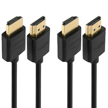 Cmple - 2 Pack High Speed HDMI Cable, 10 ft, 4k@60Hz, Ultra Thin, ARC, 3D, Flexible
