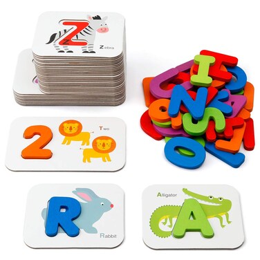 Coogam Numbers and Alphabets Flash Cards Set for Age 3 4 5 Years