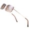 The Fresh Minimalist Small Rectangular Sunglasses Clear Eyewear - Exquisite Packaging